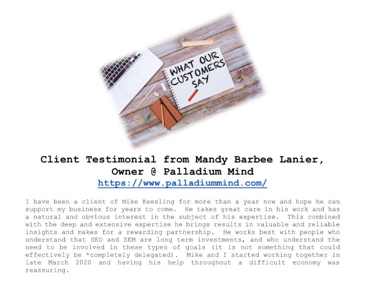 PalladiumMind Testimonial