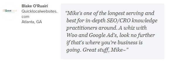Blake O'Rouri Testimonial